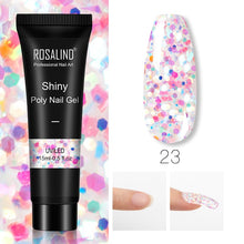 Load image into Gallery viewer, ROSALIND Glitter Poly Nail Gel Extension 15ml Gel Polish All For Manicure Poly Builder Gel Semi Permanent Soak Off Nail Art