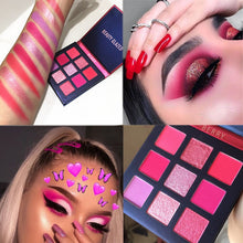 Load image into Gallery viewer, Beauty Glazed 9 Colors Eyeshadow Pallete Pink Yellow Glitter Shimmer Matte Eye Shadow Makeup Palette Cosmetics Pigment Sombras