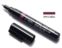 Load image into Gallery viewer, 1PC Beauty 16 Colors Two-way Acrylic Paint Pen DIY Gel Polish Drawing Tools Nails Accessoires Manicure 3D Nail Art Pen