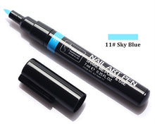 Load image into Gallery viewer, 1PC Beauty 16 Colors Two-way Acrylic Paint Pen DIY Gel Polish Drawing Tools Nails Accessoires Manicure 3D Nail Art Pen