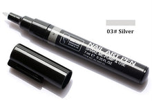 Load image into Gallery viewer, 1PC Beauty 16 Colors Two-way Acrylic Paint Pen DIY Gel Polish Drawing Tools Nails Accessoires Manicure 3D Nail Art Pen