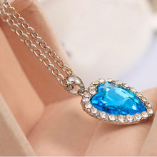 Load image into Gallery viewer, Crystal Pendant Heart Necklace Classic Titanic Ocean Crystal Heart Pendant Necklace Rhinestone Lover Gift