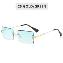 Load image into Gallery viewer, Retro Sunglasses Women Brand Designer Fashion Rimless Gradient Sun Glasses Shades Cutting Lens Ladies Frameless Eyeglasses