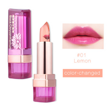Load image into Gallery viewer, Black Chrysanthemum Lipstick 3 Fruit Flavors Temperature changed Lip Balm Moisturizer Lips 3.5g Makeup Brand HengFang #H9266