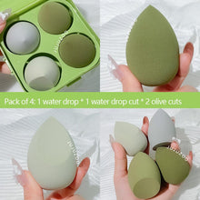 Load image into Gallery viewer, 4PCS Water Drop Beauty Makeup Sponge Cosmetic Puff Blending Facial Foundation Powder Make Up Sponges Accessories Maquillaje