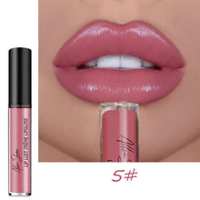 Load image into Gallery viewer, Nude Shiny Liquid Lip Glaze Matte Glitter Shimmer Moisturizing Lip Gloss Long-lasting Lipstick