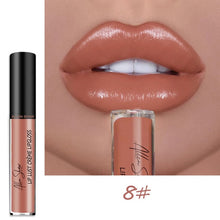 Load image into Gallery viewer, Nude Shiny Liquid Lip Glaze Matte Glitter Shimmer Moisturizing Lip Gloss Long-lasting Lipstick