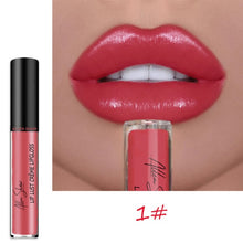 Load image into Gallery viewer, Nude Shiny Liquid Lip Glaze Matte Glitter Shimmer Moisturizing Lip Gloss Long-lasting Lipstick
