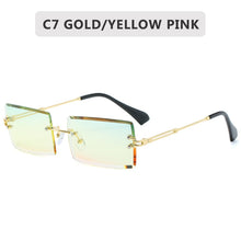 Load image into Gallery viewer, Retro Sunglasses Women Brand Designer Fashion Rimless Gradient Sun Glasses Shades Cutting Lens Ladies Frameless Eyeglasses