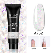 Load image into Gallery viewer, ROSALIND Glitter Poly Nail Gel Extension 15ml Gel Polish All For Manicure Poly Builder Gel Semi Permanent Soak Off Nail Art