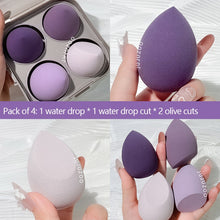 Load image into Gallery viewer, 4PCS Water Drop Beauty Makeup Sponge Cosmetic Puff Blending Facial Foundation Powder Make Up Sponges Accessories Maquillaje