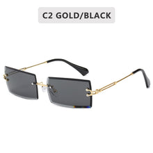 Load image into Gallery viewer, Retro Sunglasses Women Brand Designer Fashion Rimless Gradient Sun Glasses Shades Cutting Lens Ladies Frameless Eyeglasses