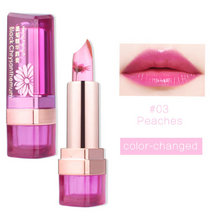 Load image into Gallery viewer, Black Chrysanthemum Lipstick 3 Fruit Flavors Temperature changed Lip Balm Moisturizer Lips 3.5g Makeup Brand HengFang #H9266