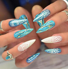 Load image into Gallery viewer, 500pcs/opp Ballerina Nail Art Tips Press on Long Coffin Shape Professional False Nails