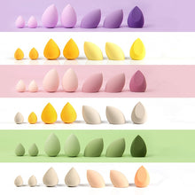 Load image into Gallery viewer, 7 PCS Makeup Sponges Beauty Egg Makeup Puff Wet Dry Dual Use Makeup Tool Set Cosmetic Puff
