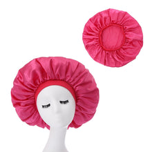 Load image into Gallery viewer, Women Satin Bonnet Spandex Wide Stretchy Band Long Tail Bonnet Satin Cheveux Nuit Silk Sleeping Night Cap Bonnets for Women