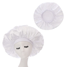 Load image into Gallery viewer, Women Satin Bonnet Spandex Wide Stretchy Band Long Tail Bonnet Satin Cheveux Nuit Silk Sleeping Night Cap Bonnets for Women