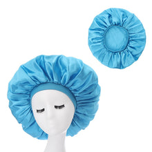 Load image into Gallery viewer, Women Satin Bonnet Spandex Wide Stretchy Band Long Tail Bonnet Satin Cheveux Nuit Silk Sleeping Night Cap Bonnets for Women