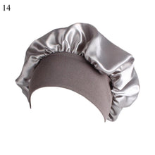 Load image into Gallery viewer, New Fashion Women Satin Night Sleep Cap Hair Bonnet Hat Silk Head Cover Elastic Band Nightcap Bath Spa bonnet de nuit