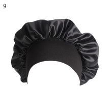 Load image into Gallery viewer, New Fashion Women Satin Night Sleep Cap Hair Bonnet Hat Silk Head Cover Elastic Band Nightcap Bath Spa bonnet de nuit