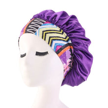 Load image into Gallery viewer, New Fashion Women Satin Night Sleep Cap Hair Bonnet Hat Silk Head Cover Elastic Band Nightcap Bath Spa bonnet de nuit