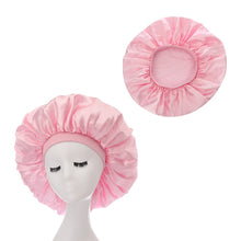 Load image into Gallery viewer, Women Satin Bonnet Spandex Wide Stretchy Band Long Tail Bonnet Satin Cheveux Nuit Silk Sleeping Night Cap Bonnets for Women