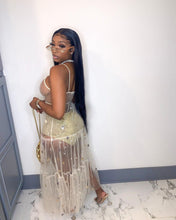 Load image into Gallery viewer, ANJAMANOR Glitter Star Sequin Black Mesh Sexy Maxi Dresses for Women Clothing Summer Sundresses Party Club Outfits D89-CD23