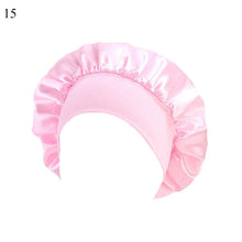 Load image into Gallery viewer, New Fashion Women Satin Night Sleep Cap Hair Bonnet Hat Silk Head Cover Elastic Band Nightcap Bath Spa bonnet de nuit