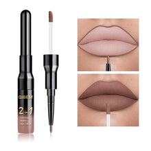 Load image into Gallery viewer, 2 in 1 Double Head Liquid Matte Lipstick Lip Gloss & Lip Liner Waterproof Nude Lipstick Set Lipgloss Mate Lip stick Pen Makeup