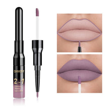 Load image into Gallery viewer, 2 in 1 Double Head Liquid Matte Lipstick Lip Gloss & Lip Liner Waterproof Nude Lipstick Set Lipgloss Mate Lip stick Pen Makeup