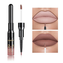 Load image into Gallery viewer, 2 in 1 Double Head Liquid Matte Lipstick Lip Gloss & Lip Liner Waterproof Nude Lipstick Set Lipgloss Mate Lip stick Pen Makeup