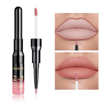 Load image into Gallery viewer, 2 in 1 Double Head Liquid Matte Lipstick Lip Gloss & Lip Liner Waterproof Nude Lipstick Set Lipgloss Mate Lip stick Pen Makeup