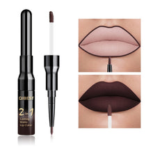 Load image into Gallery viewer, 2 in 1 Double Head Liquid Matte Lipstick Lip Gloss & Lip Liner Waterproof Nude Lipstick Set Lipgloss Mate Lip stick Pen Makeup