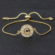 Load image into Gallery viewer, Hot Sale A-Z Initial Copper Pave Setting Cubic Zircon Letter Charm Bracelets Adjustable Chain For Women Lovers Best Jewelry Gift