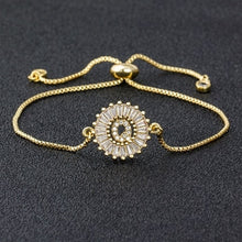 Load image into Gallery viewer, Hot Sale A-Z Initial Copper Pave Setting Cubic Zircon Letter Charm Bracelets Adjustable Chain For Women Lovers Best Jewelry Gift