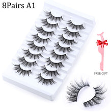 Load image into Gallery viewer, 5/8/10 pairs 3D Mink Lashes Natural False Eyelashes Dramatic Volume Fake Lashes Makeup Eyelash Extension Silk Eyelashes