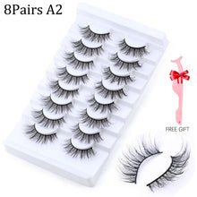 Load image into Gallery viewer, 5/8/10 pairs 3D Mink Lashes Natural False Eyelashes Dramatic Volume Fake Lashes Makeup Eyelash Extension Silk Eyelashes