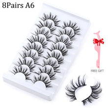 Load image into Gallery viewer, 5/8/10 pairs 3D Mink Lashes Natural False Eyelashes Dramatic Volume Fake Lashes Makeup Eyelash Extension Silk Eyelashes