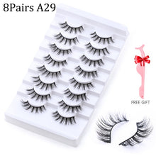 Load image into Gallery viewer, 5/8/10 pairs 3D Mink Lashes Natural False Eyelashes Dramatic Volume Fake Lashes Makeup Eyelash Extension Silk Eyelashes