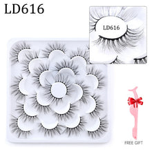 Load image into Gallery viewer, 5/8/10 pairs 3D Mink Lashes Natural False Eyelashes Dramatic Volume Fake Lashes Makeup Eyelash Extension Silk Eyelashes