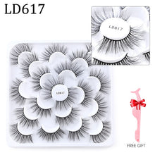 Load image into Gallery viewer, 5/8/10 pairs 3D Mink Lashes Natural False Eyelashes Dramatic Volume Fake Lashes Makeup Eyelash Extension Silk Eyelashes