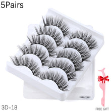 Load image into Gallery viewer, 5/8/10 pairs 3D Mink Lashes Natural False Eyelashes Dramatic Volume Fake Lashes Makeup Eyelash Extension Silk Eyelashes