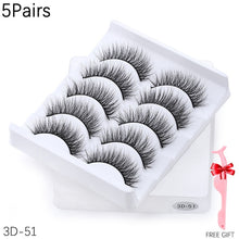 Load image into Gallery viewer, 5/8/10 pairs 3D Mink Lashes Natural False Eyelashes Dramatic Volume Fake Lashes Makeup Eyelash Extension Silk Eyelashes