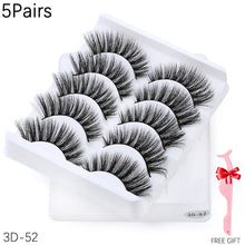 Load image into Gallery viewer, 5/8/10 pairs 3D Mink Lashes Natural False Eyelashes Dramatic Volume Fake Lashes Makeup Eyelash Extension Silk Eyelashes