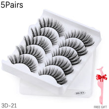 Load image into Gallery viewer, 5/8/10 pairs 3D Mink Lashes Natural False Eyelashes Dramatic Volume Fake Lashes Makeup Eyelash Extension Silk Eyelashes