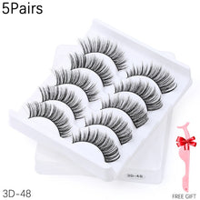Load image into Gallery viewer, 5/8/10 pairs 3D Mink Lashes Natural False Eyelashes Dramatic Volume Fake Lashes Makeup Eyelash Extension Silk Eyelashes