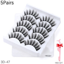Load image into Gallery viewer, 5/8/10 pairs 3D Mink Lashes Natural False Eyelashes Dramatic Volume Fake Lashes Makeup Eyelash Extension Silk Eyelashes