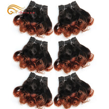 Load image into Gallery viewer, Curly Human Hair Bundles 100% Human Hair Bundles Brazilian Hair Weave Bundles 6 Pcs/Lot Color 1B/2/4/30/33/99J Curly Hair