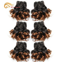 Load image into Gallery viewer, Curly Human Hair Bundles 100% Human Hair Bundles Brazilian Hair Weave Bundles 6 Pcs/Lot Color 1B/2/4/30/33/99J Curly Hair