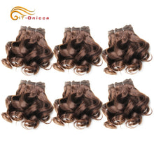 Load image into Gallery viewer, Curly Human Hair Bundles 100% Human Hair Bundles Brazilian Hair Weave Bundles 6 Pcs/Lot Color 1B/2/4/30/33/99J Curly Hair